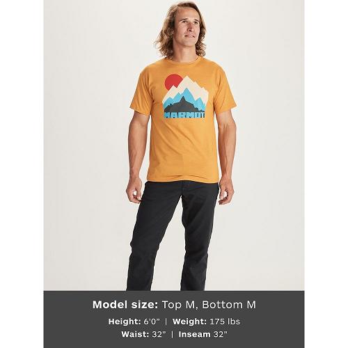 Marmot Tower Clothes - Mens T-Shirts Gold CA4716290 Canada